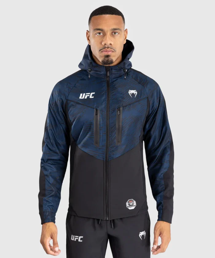 Chaqueta Venum Fight Week Zip Azul Océano (1)