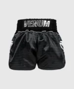 Pantalones Cortos Venum Attack Muay Thai NegroPlata (3)