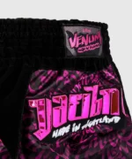 Pantalones Cortos Venum Attack Muay Thai NegroRosa (2)